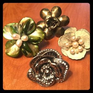 RINGS! Beautiful flower shapes EUC! $3/ea or 4/$10
